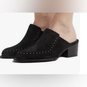 Rag & Bone - Weiss Studded Suede Mules - Black Size 36.5